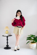 Juliet Knit Cardigan in Red