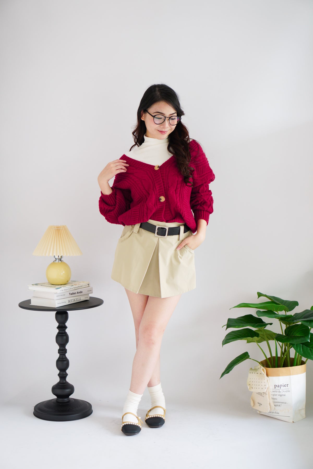 Juliet Knit Cardigan in Red