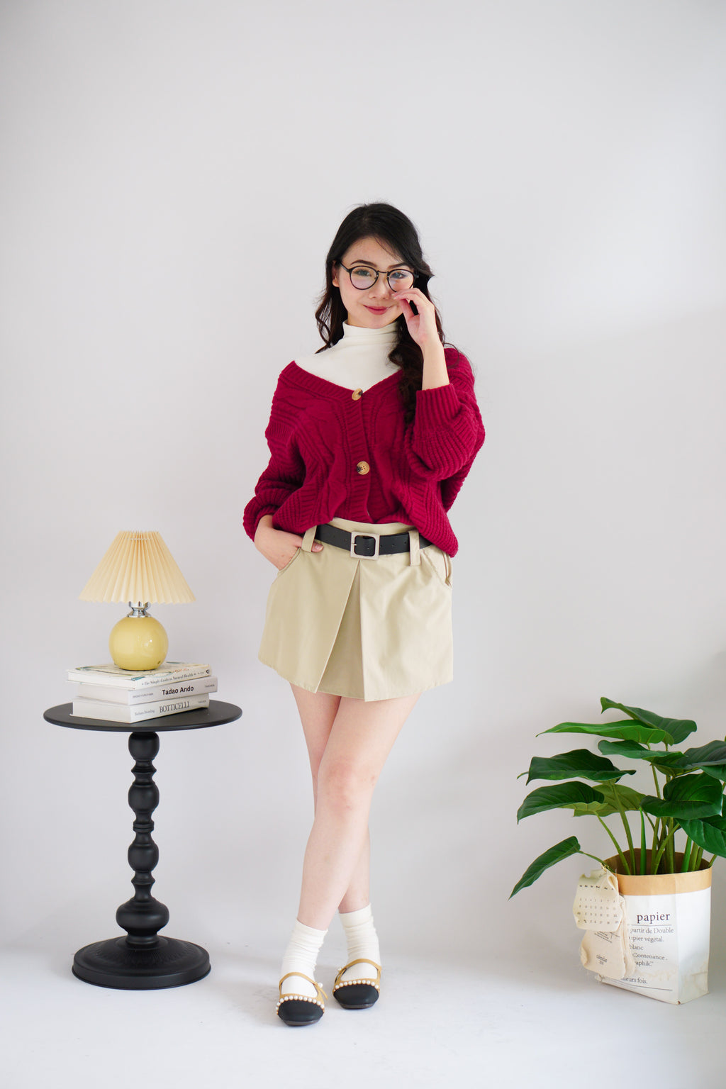 Juliet Knit Cardigan in Red