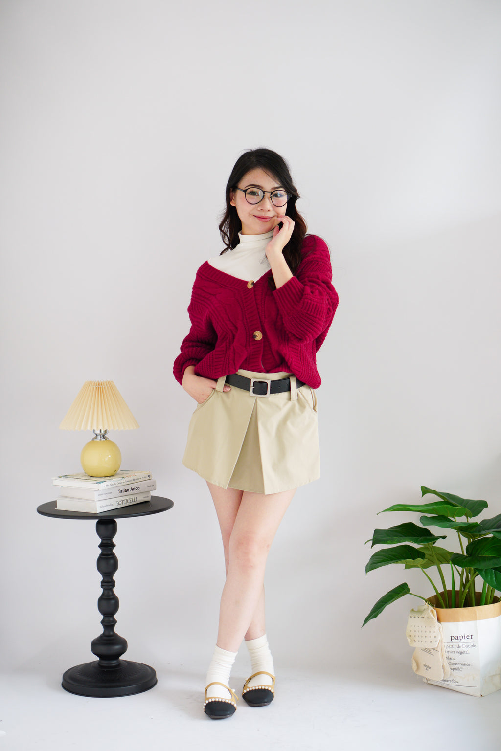 Juliet Knit Cardigan in Red