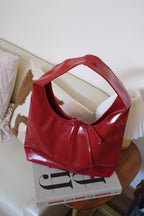 Caramel Candy Ribbon Tote Bag in Red
