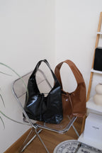 Caramel Candy Ribbon Tote Bag in Brown