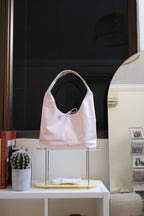 Caramel Candy Ribbon Tote Bag in Light Pink