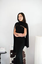 Xoe Tube Maxi Dress with Sash in Black