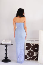 Roselune Corset 2 Piece Skirt Set with Sash in Blue