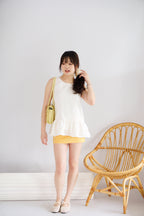 Swella Gingham Mini Skirt in Yellow