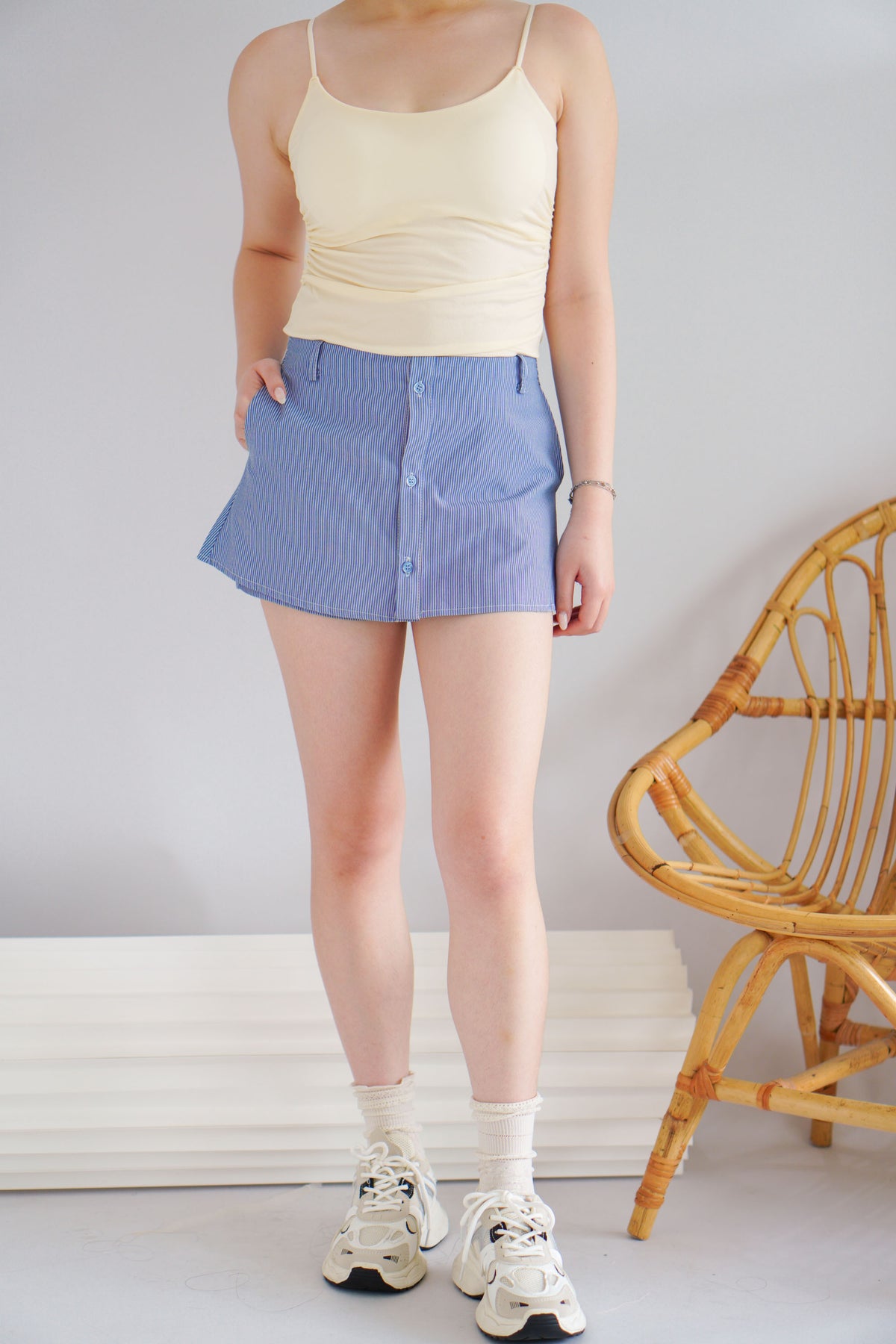 Marshie Stripes Mini Skort in Blue