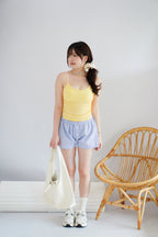 Moki Basic Padded Camisole Top in Yellow
