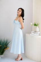 Chantelle Corset Maxi A-Line Dress in Light Blue
