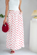 (BACKORDER) Fina Polkadot Skirt in Red and White