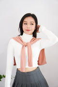 Basic Knit Throwover in Pink