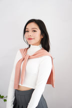 Basic Knit Throwover in Pink