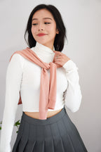 Basic Knit Throwover in Pink