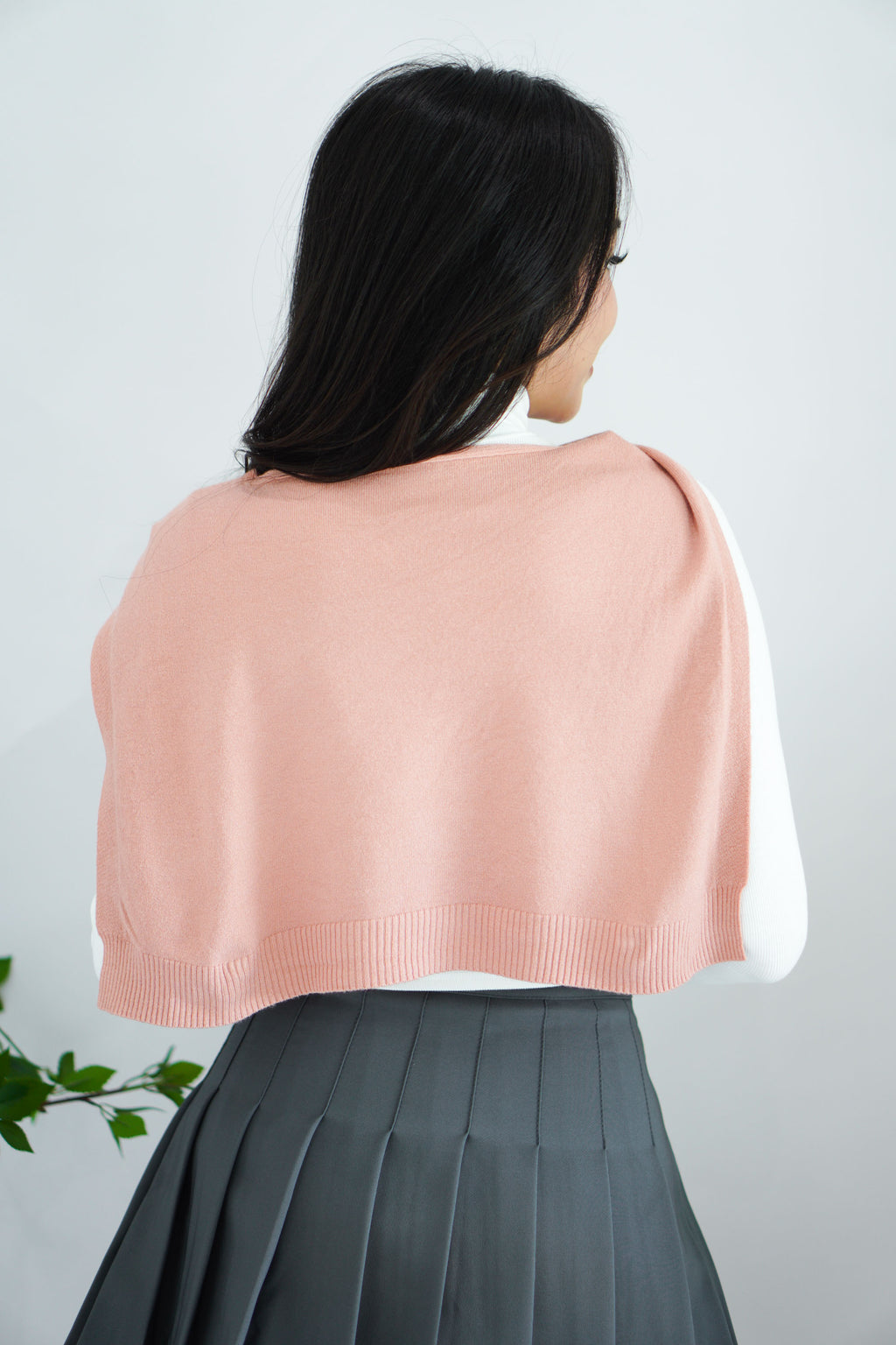 Basic Knit Throwover in Pink