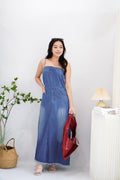 (BACKORDER) Frances Denim Maxi Dress in Blue