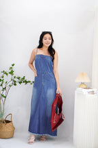 (BACKORDER) Frances Denim Maxi Dress in Blue