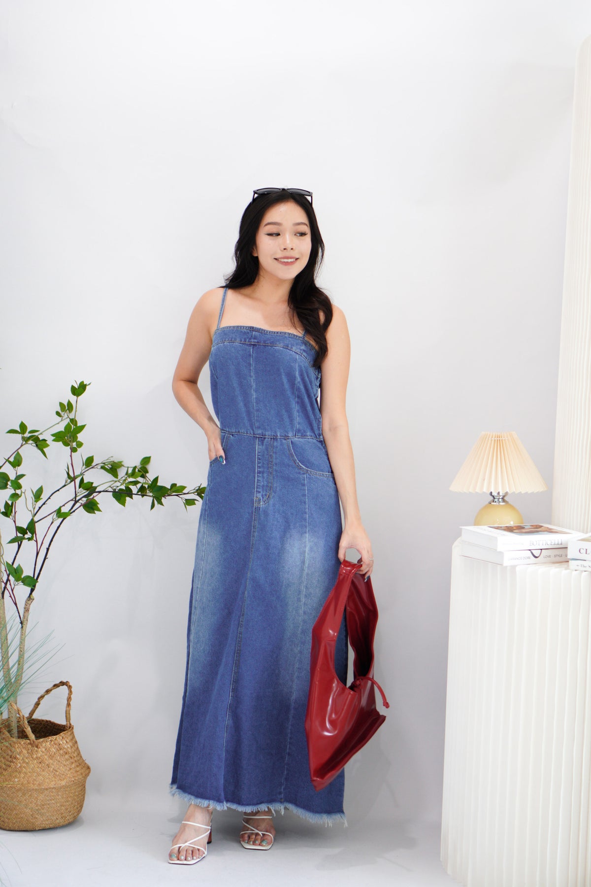 (BACKORDER) Frances Denim Maxi Dress in Blue