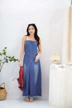 (BACKORDER) Frances Denim Maxi Dress in Blue