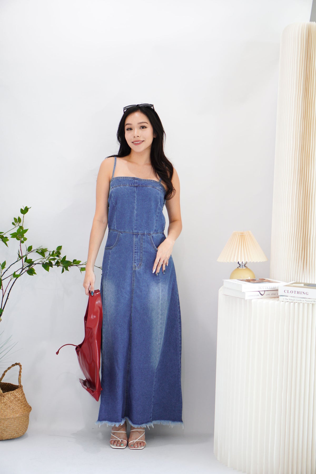 (BACKORDER) Frances Denim Maxi Dress in Blue