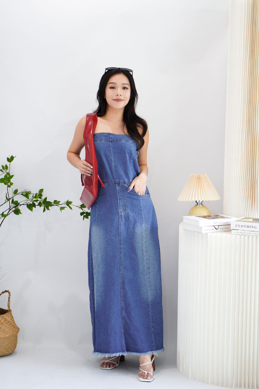 (BACKORDER) Frances Denim Maxi Dress in Blue