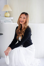 Dearisa Knit Cardigan Button Top in Black