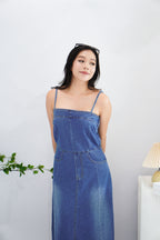 (BACKORDER) Frances Denim Maxi Dress in Blue