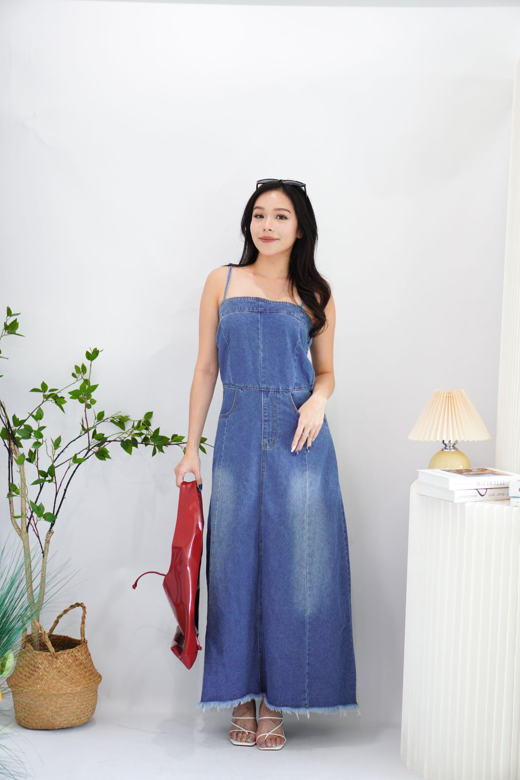 (BACKORDER) Frances Denim Maxi Dress in Blue