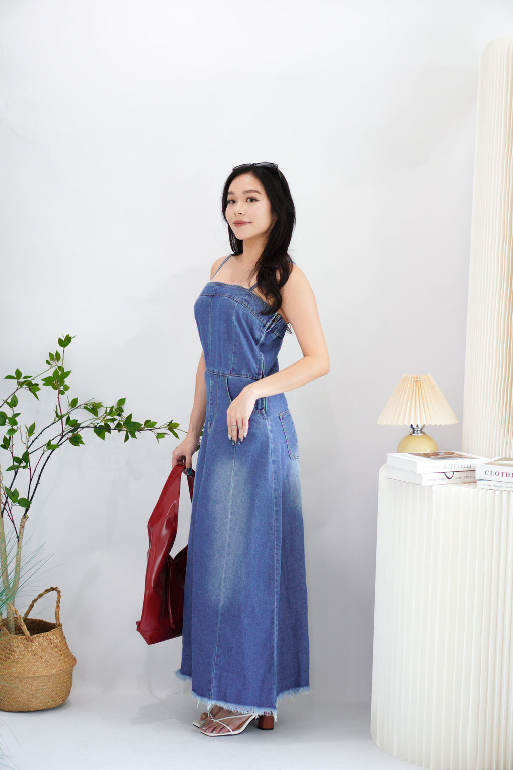 (BACKORDER) Frances Denim Maxi Dress in Blue