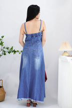 (BACKORDER) Frances Denim Maxi Dress in Blue