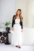 Dearisa Knit Cardigan Button Top in Black