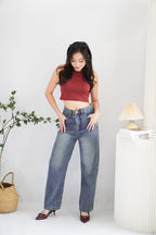 Jude Denim Straight Cut Jeans in Blue