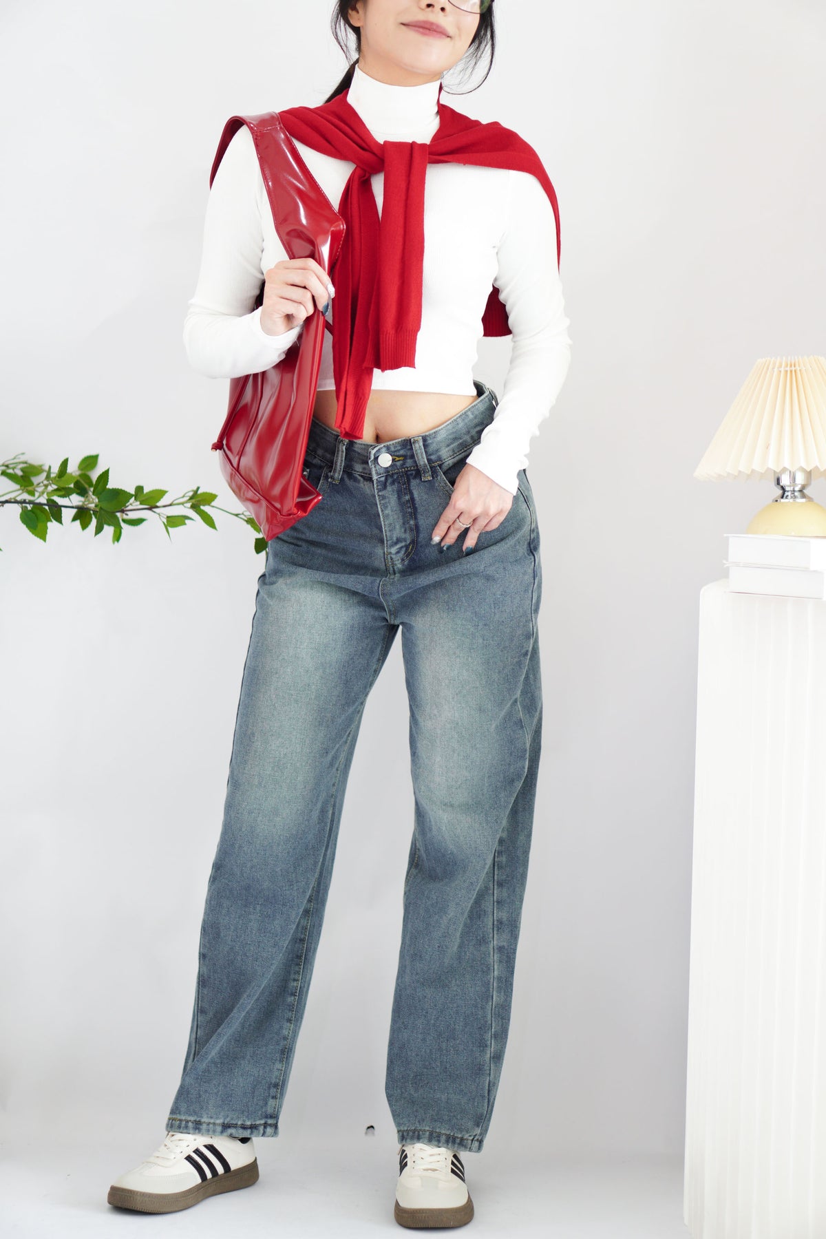 Jude Denim Straight Cut Jeans in Blue