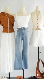 Jilsa Top + Soline Skirt + Ralyra Top + Francine Jeans + Karie Vest + Eris Shorts