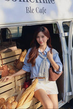 Island Resort Top + Stripes Throwover + Eris Shorts - As Seen on @janice23cyt