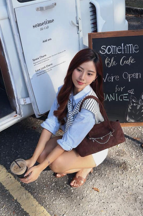 Island Resort Top + Stripes Throwover + Eris Shorts - As Seen on @janice23cyt