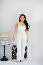 Ralyra Padded Ruched Bust Top in White