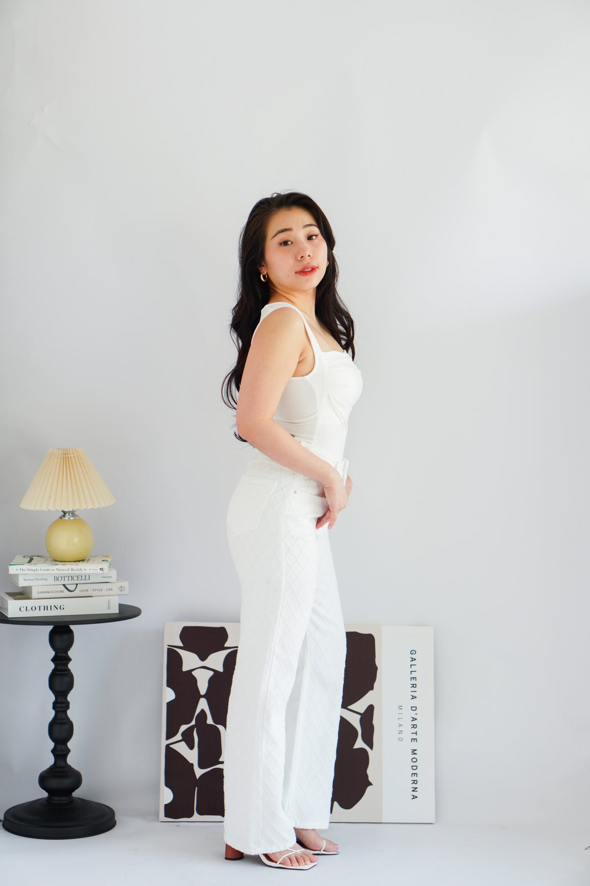 Ralyra Padded Ruched Bust Top in White