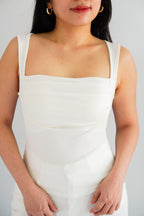 Ralyra Padded Ruched Bust Top in White