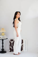 Ralyra Padded Ruched Bust Top in White