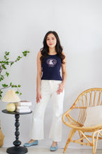 Renya Bell Bottom Jeans in White