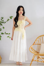 Miceanna Ruffles Lace Top in Yellow