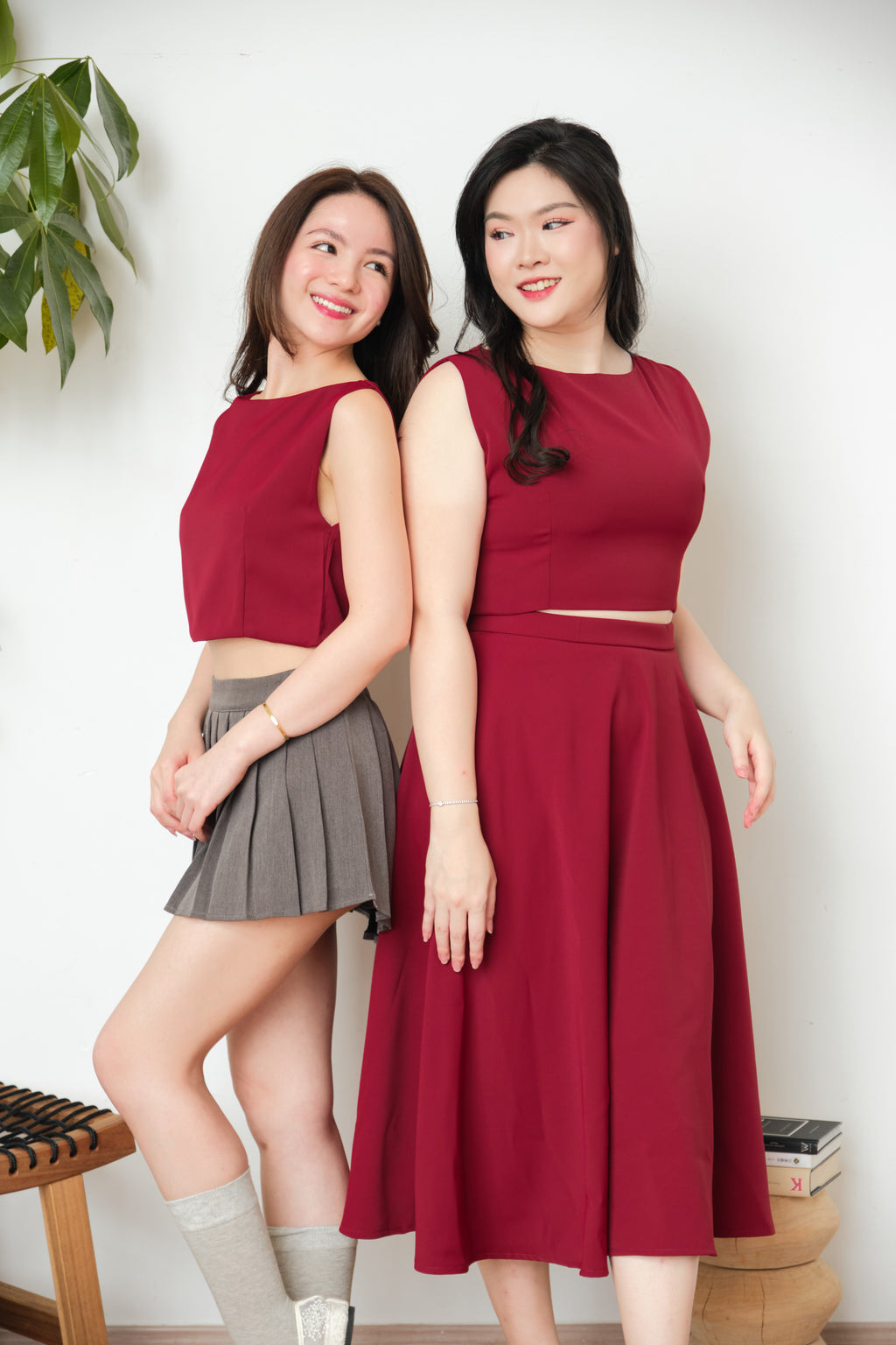 Audrey Boat Neck Top by Bash in Red