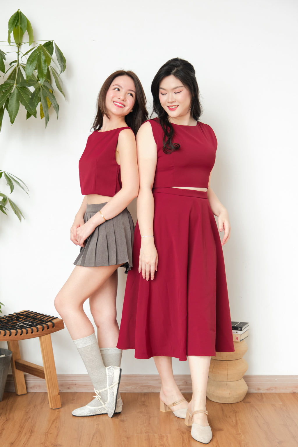 Audrey Boat Neck Top by Bash in Red