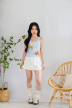 (BACKORDER) Islae Eyelet Ruffles Mini Skirt in White