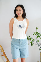 Canary Islands Tank Top in White