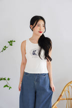Canary Islands Tank Top in White