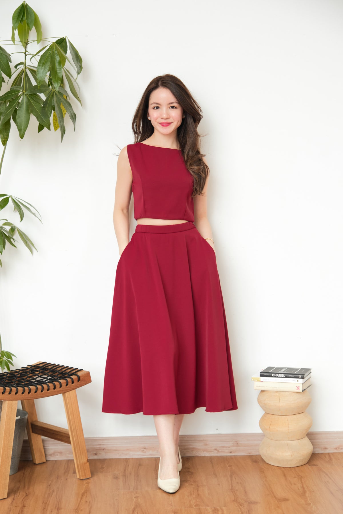 Audrey Skirt by Bash in Red