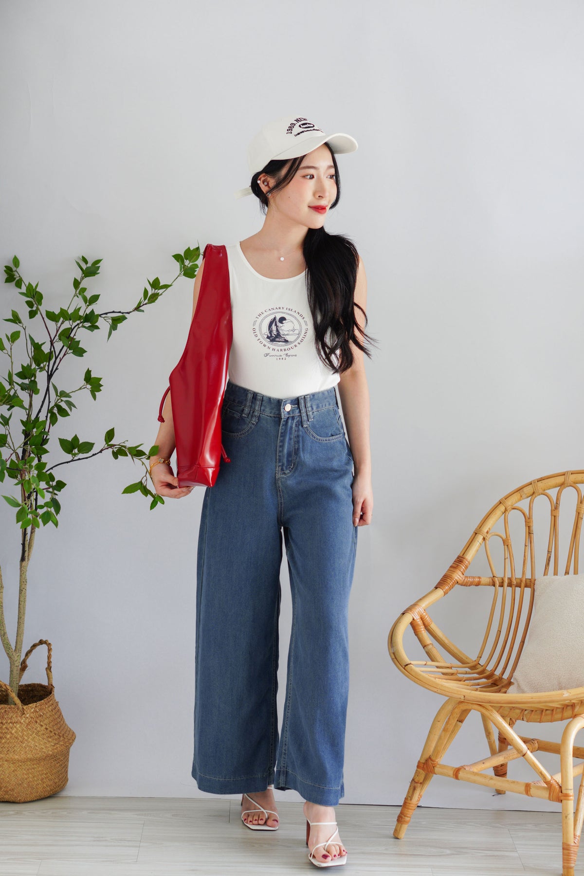 Canary Islands Tank Top in White