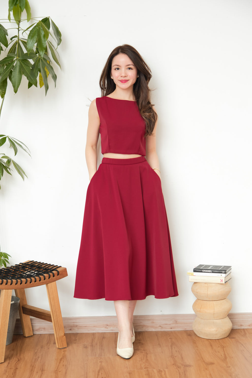 Audrey Skirt by Bash in Red