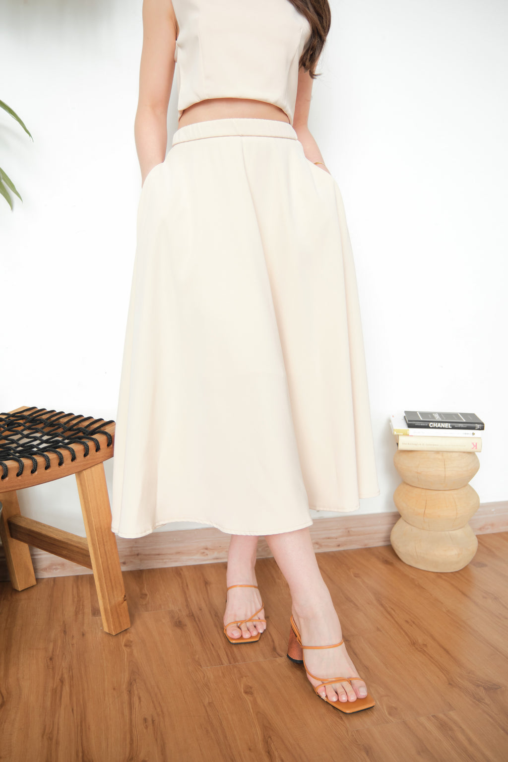 Audrey Skirt by Bash in Beige
